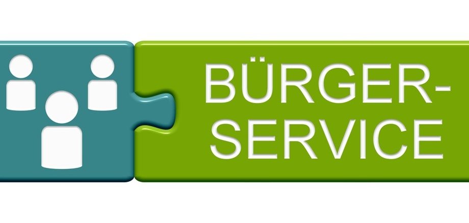 Buzzle-Button mit der Aufschrift Bürgerservice.