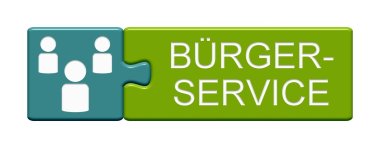 Bürgerservice Puzzle Button zeigt Brgerservice
