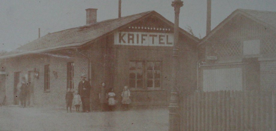 Ein Bild vom Krifteler Bahnhof 1877.