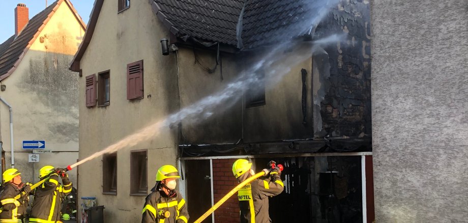 Foto vom Brand in der Goethestraße.