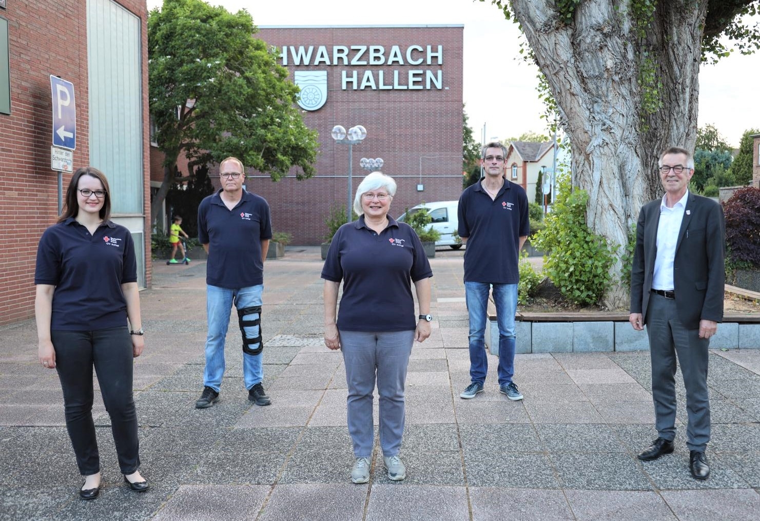 Die wiedergewählten DRK-Bereitschaftsleiter mit ihren Stellvertretern.