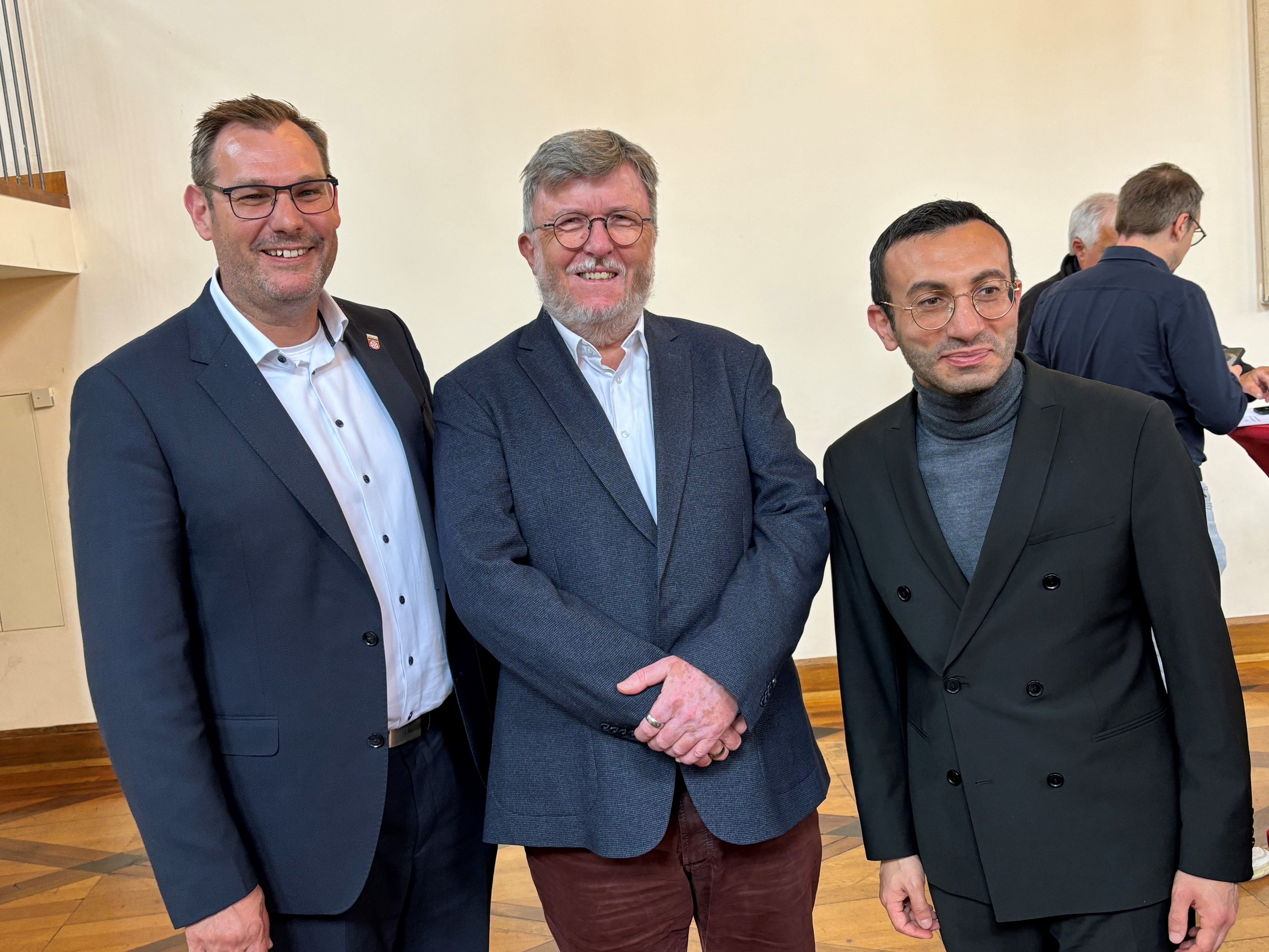 Preising mit Oberbürgermeister und Seitz.