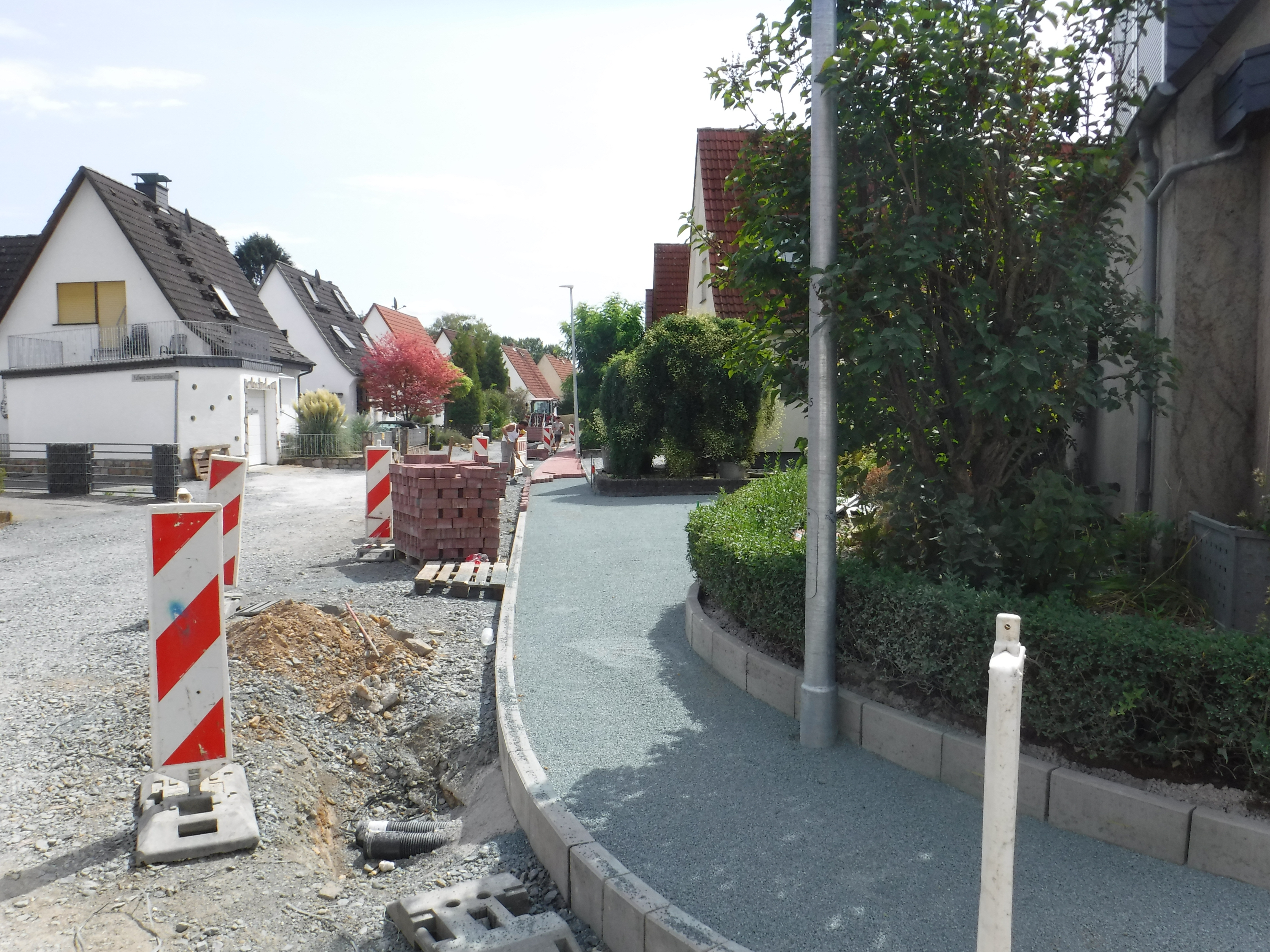 Arbeiten an der Friedrich-Ebert-Straße.