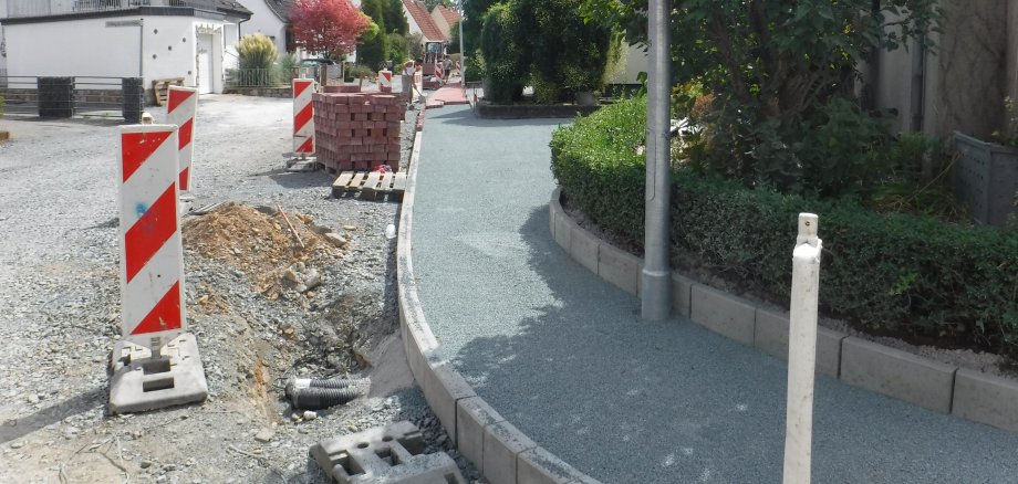 Arbeiten an der Friedrich-Ebert-Straße.