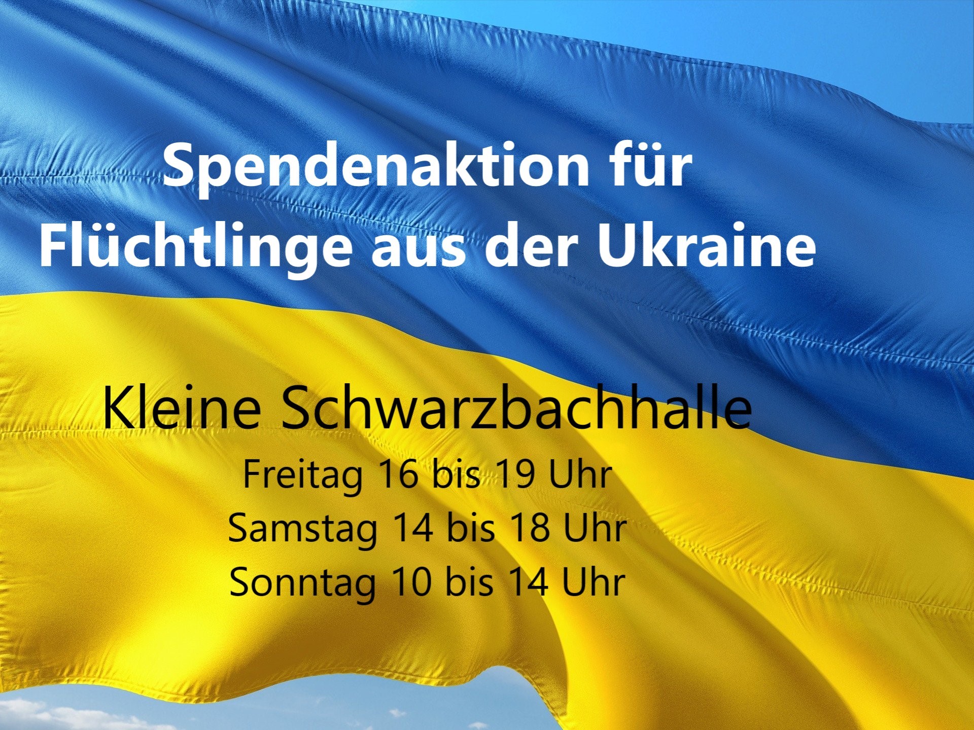 Die Flagge der Ukraine.