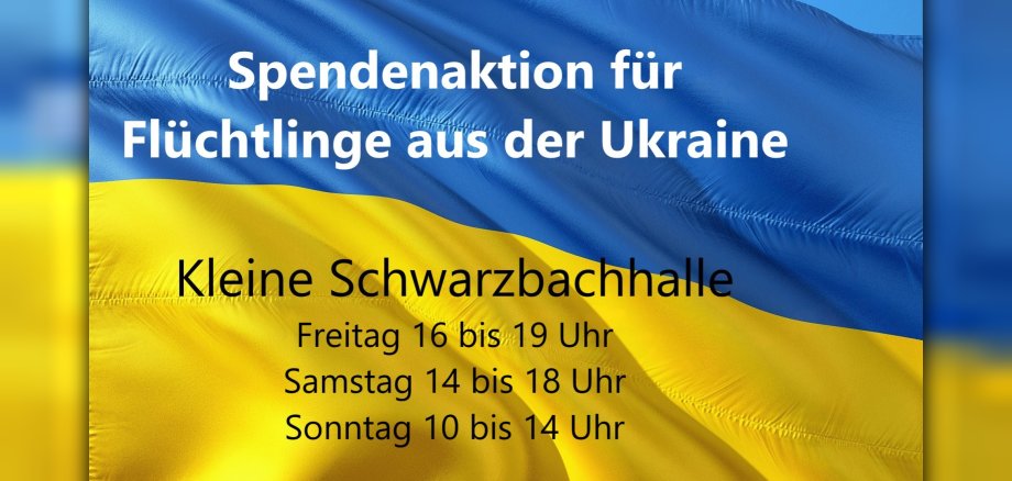 Die Flagge der Ukraine.