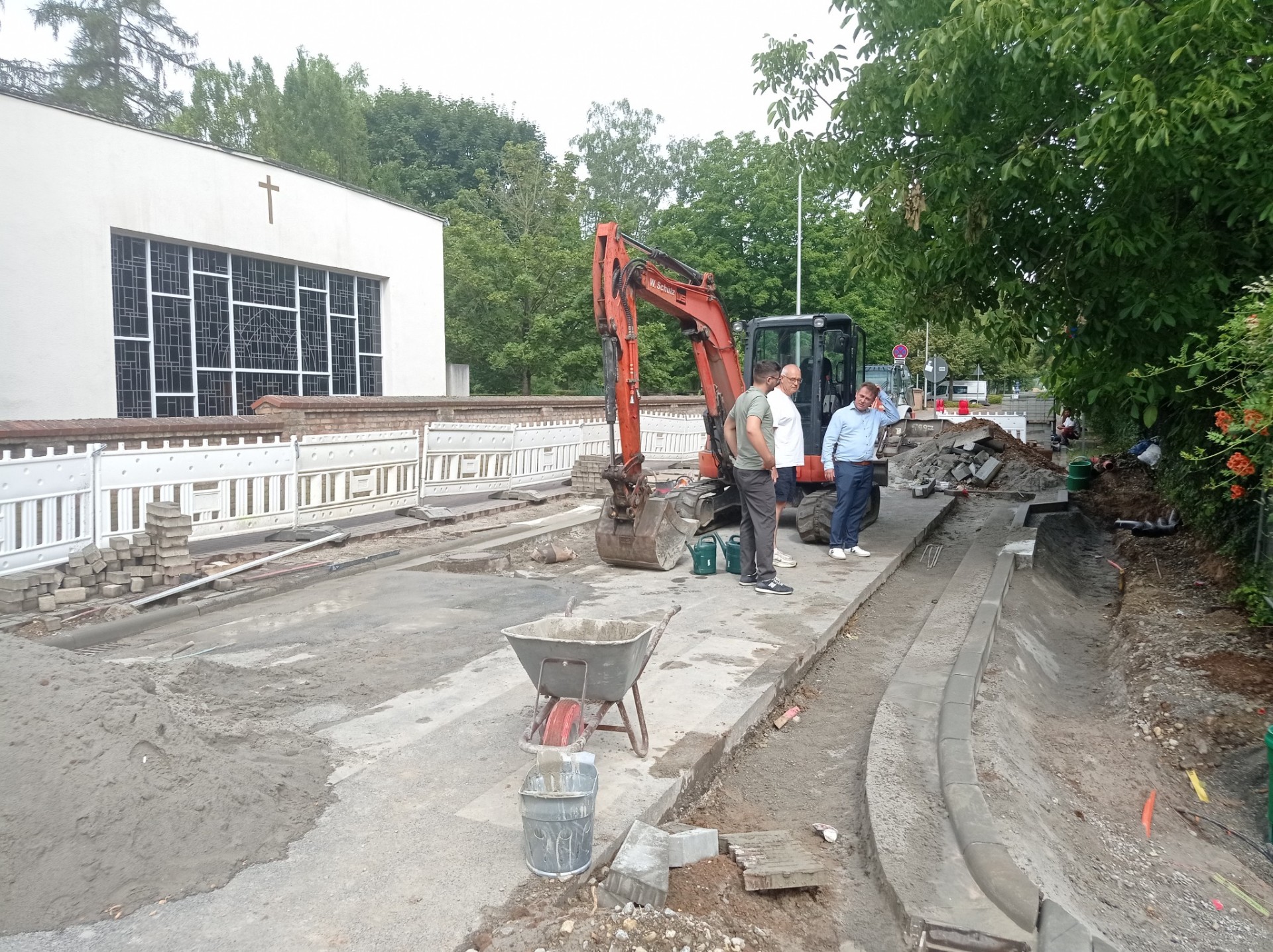 Die Baustelle in der Raiffeisenstraße.