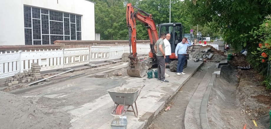 Die Baustelle in der Raiffeisenstraße.