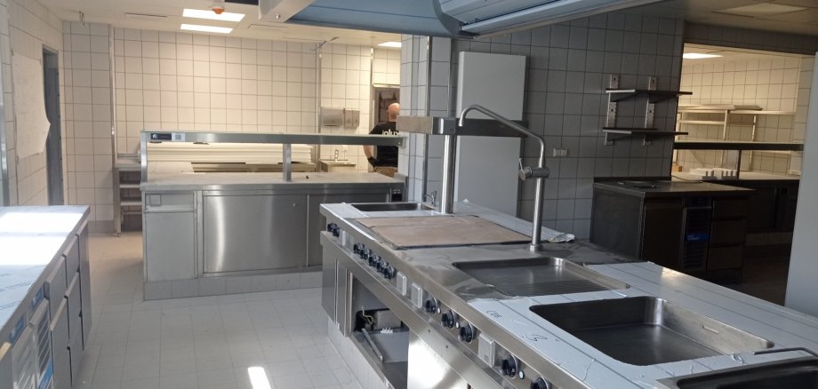 Die neue Profi-Küche.