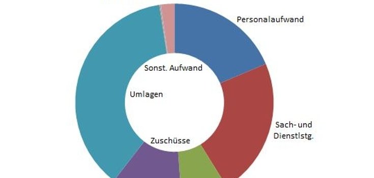 Eine Grafik, die die Ausgaben der Gemeinde darstellt.