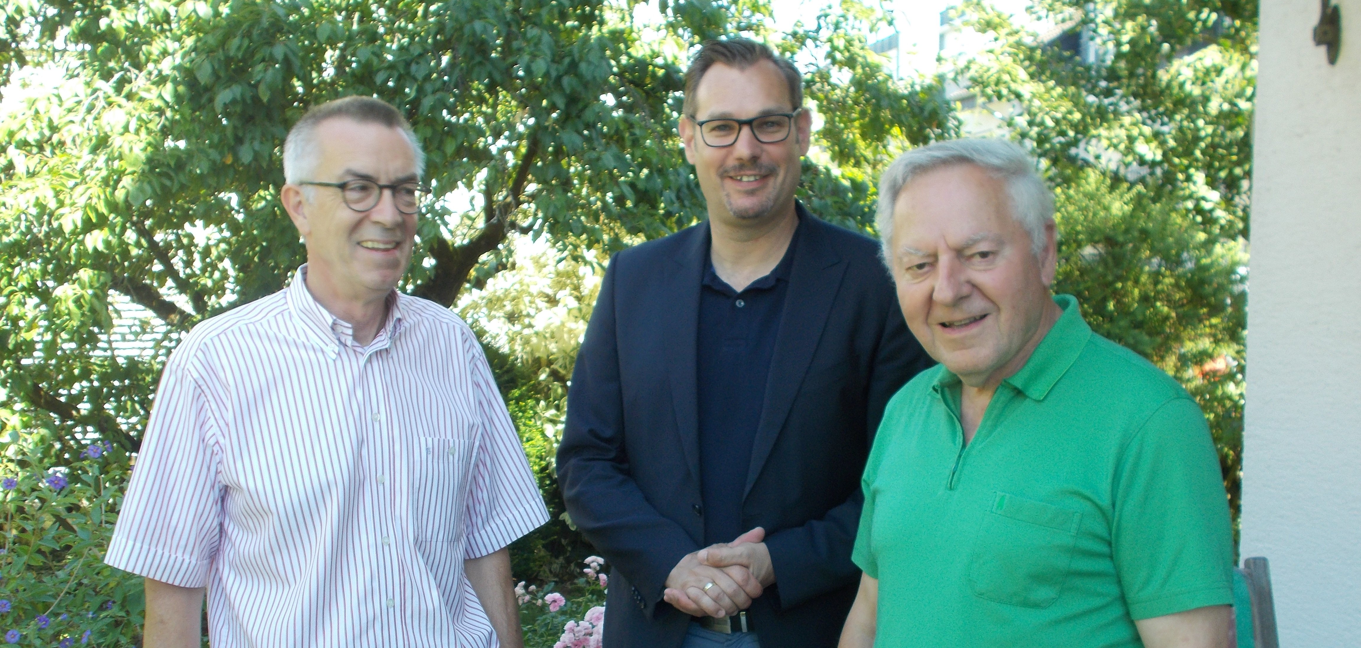 Wilfried Krementz an seinem 75sten Geburtstag mit Seitz und Jirasek.