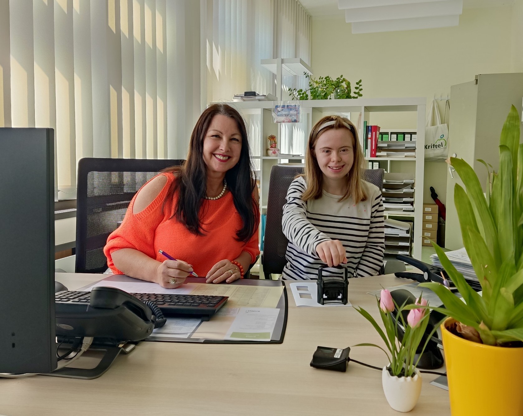 Livia im Bürgerservice.