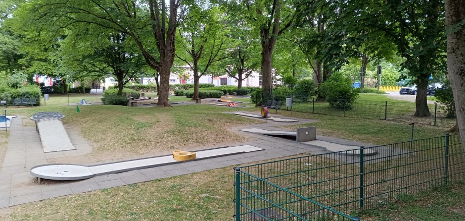 Der Minigolf im aktuellen Zustand.