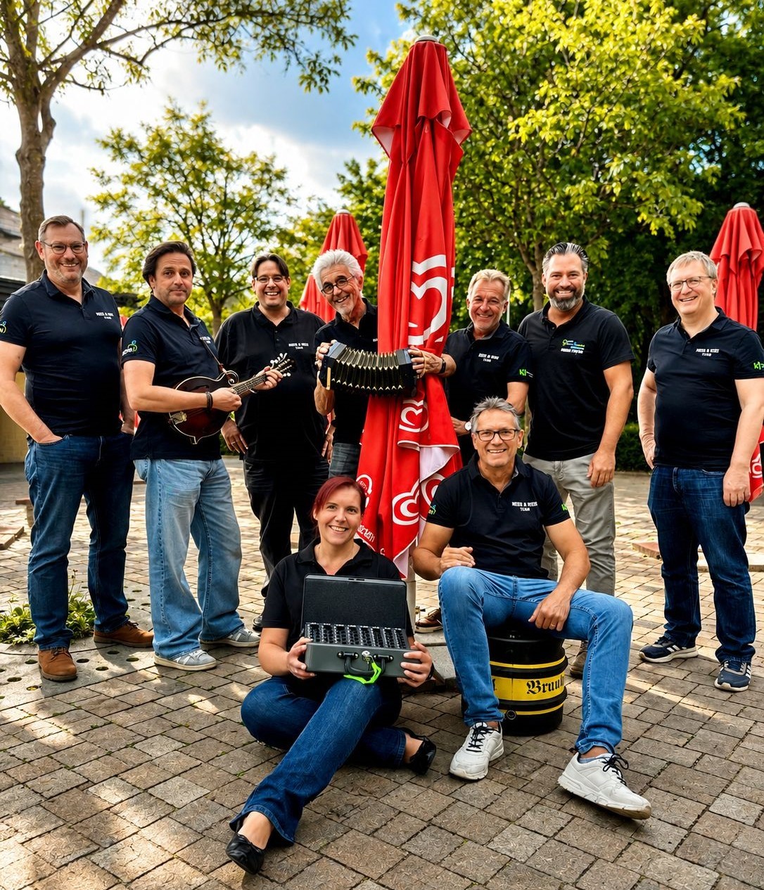 Das Orgateam. Foto mit KI bearbeitet