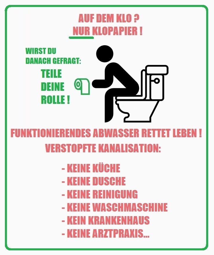 Ein Strichmännchen auf dem Klo.