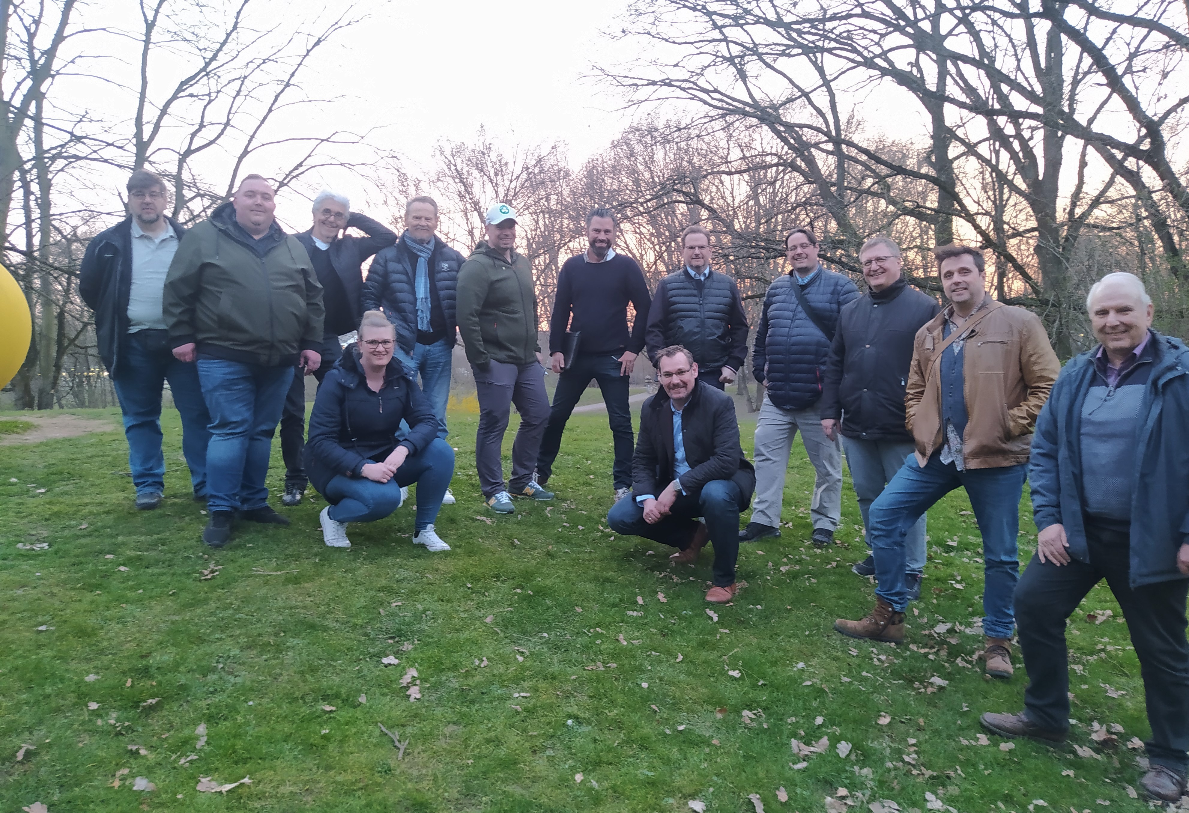 Das Organisationsteam im Park.