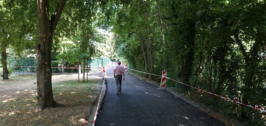 Der Radweg mit neuer Asphaltdecke.
