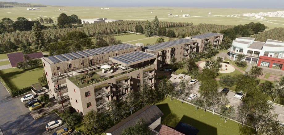 Das Zukunftsprojekt: Moderne Wohnungen an der Raiffeisenstraße.