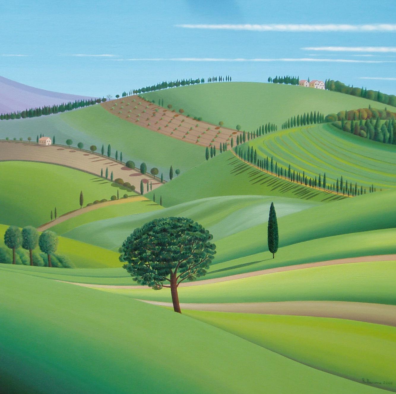 Rocco Barones Bild "Hügellandschaften"-