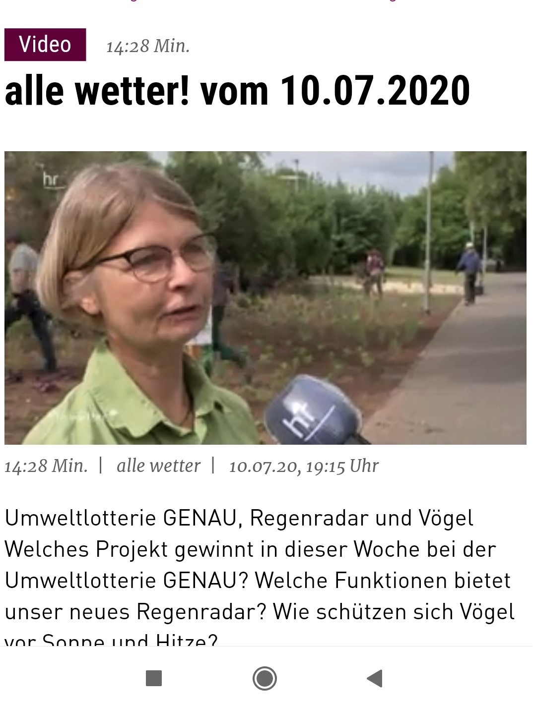 Barbara Helling im HR-Interview.