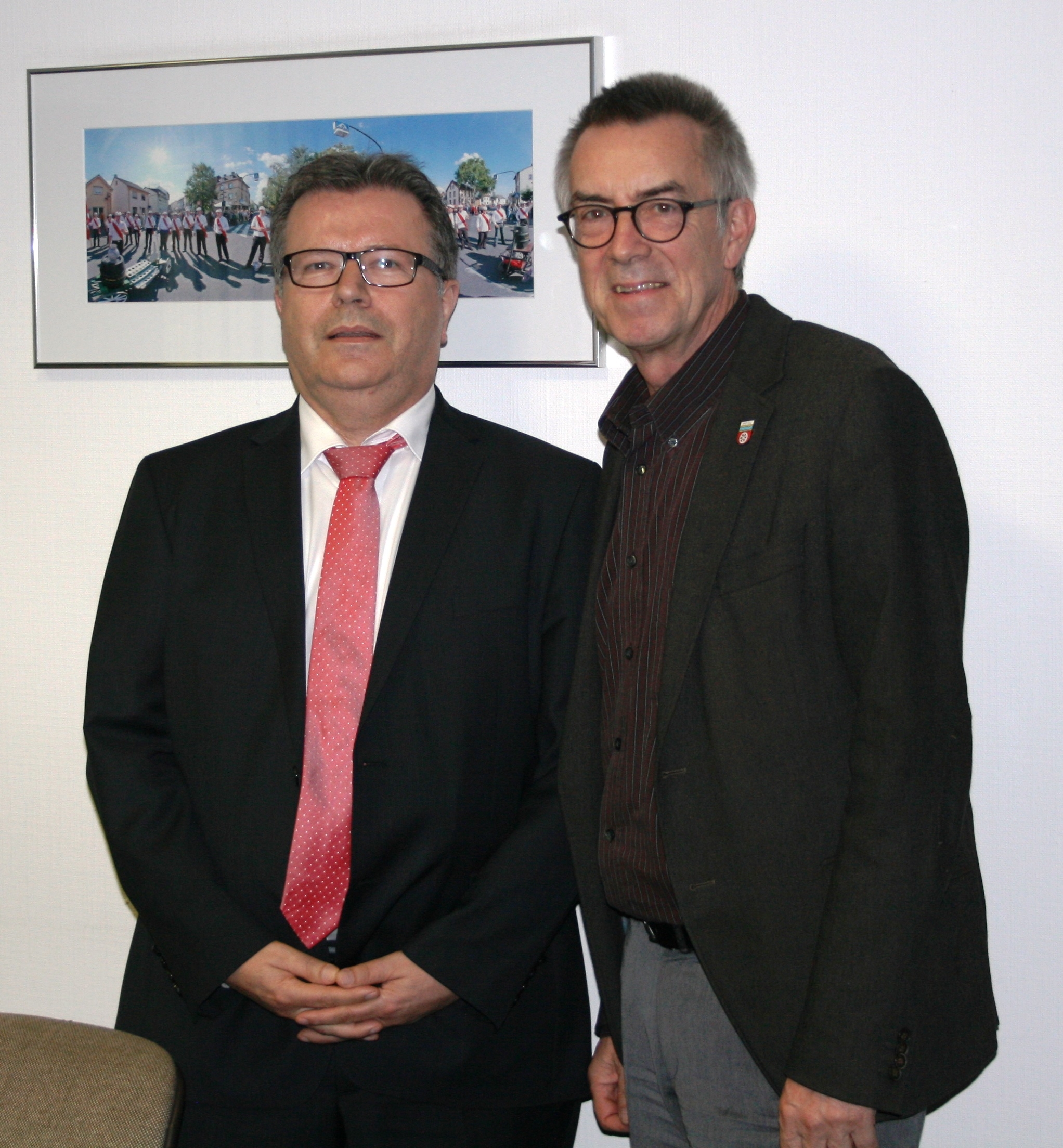 Sicherheitsberater Wolfgang Polatschek mit dem Ersten Beigeordneten Franz Jirasek.