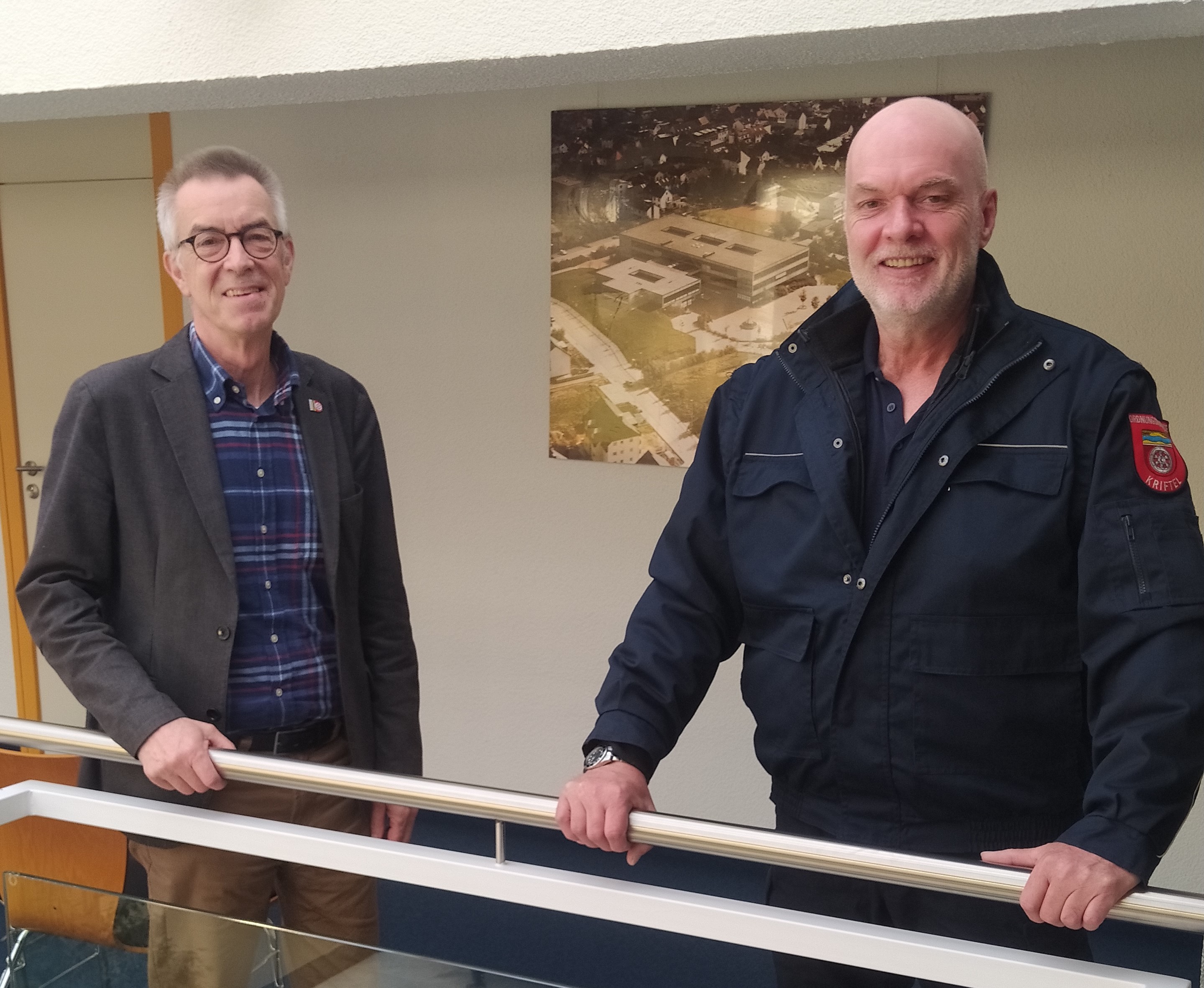 Franz Jirasek und Stefan Lörsch im Rathaus.