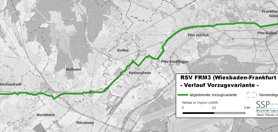 Planung Radschnellweg.
