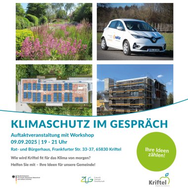 Das Plakat zur Veranstaltung Klimaschutz.