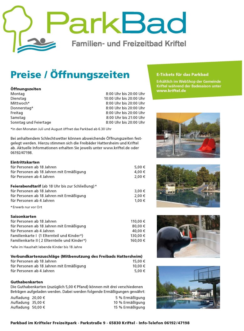 Die Preisliste.