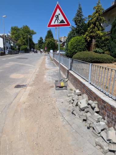 Der Gehweg ist eröffnet.