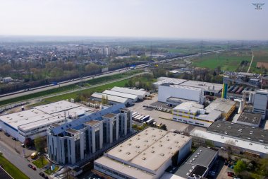 Das Gewerbegebiet an der Autobahn.