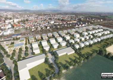 So könnte das Gebiet bebaut einmal aussehen.