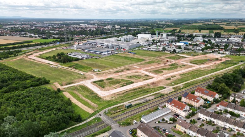 Das gesamte Baugebiet von oben.